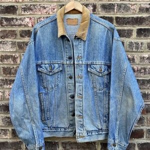 Vintage Levi Corduroy Collar Denim Jacket